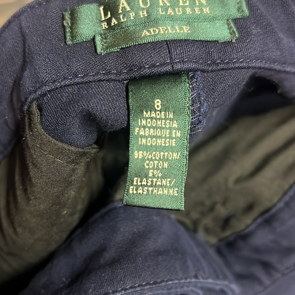 Ralph Lauren blue pants size 8 straight green tag Adelle style - Picture 6 of 6